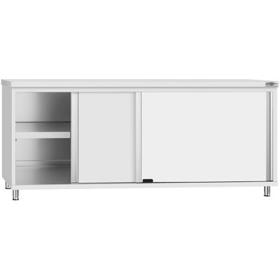 GGM Gastro Edelstahl Arbeitsschrank ECO - 2000x600mm - mit Schiebetür Zilver GGM Gastro Edelstahl Arbeitsschrank ECO - 2000x600mm - mit Schiebetür Zilver