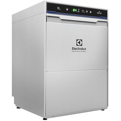 Electrolux Dubbelwandige glazenspoelmachine - Digitaal - 3,3 kW - met reinigingsmiddel-, glansspoelmiddel- & afvoerpomp Electrolux Dubbelwandige glazenspoelmachine - Digitaal - 3,3 kW - met reinigingsmiddel-, glansspoelmiddel- & afvoerpomp