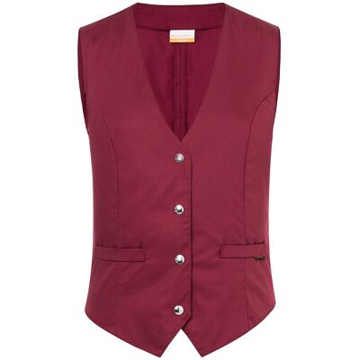 (6 stuks) KARLOWSKY Dames Gilet Lena - Bordeaux - Maat: 44 Rood (6 stuks) KARLOWSKY Dames Gilet Lena - Bordeaux - Maat: 44 Rood
