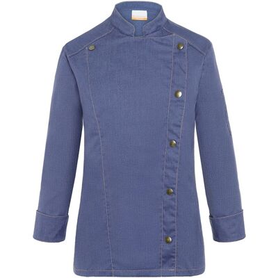 (6 stuks) KARLOWSKY Dames Koksjas Jeans Stijl - Vintage Blauw - Maat: 58 Blauw (6 stuks) KARLOWSKY Dames Koksjas Jeans Stijl - Vintage Blauw - Maat: 58 Blauw