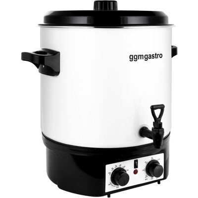 GGM Gastro Wasser- & Glühweinkocher - 27 Liter - 1,8 kW - Weiß - mit Ablasshahn & Timer GGM Gastro Wasser- & Glühweinkocher - 27 Liter - 1,8 kW - Weiß - mit Ablasshahn & Timer