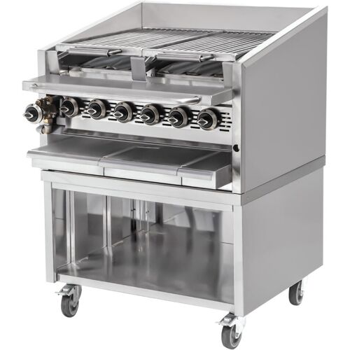 GGM Gastro Hoge prestatie grill - Amerikaanse stijl - 2 Zilver