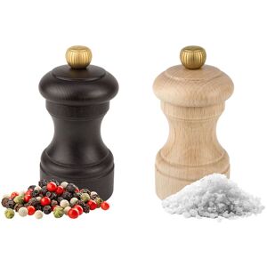 (6 stuks) PEUGEOT BISTRO - Zout & Peper Molen - Hout - Chocolade & Natuurlijk - Hoogte: 100mm (6 stuks) PEUGEOT BISTRO - Zout & Peper Molen - Hout - Chocolade & Natuurlijk - Hoogte: 100mm