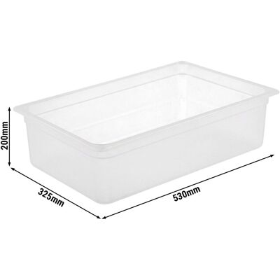 GGM Gastro (6 Stück) Polypropylen-Behälter GN 1/1 - Milchig - Höhe: 200mm Transparant GGM Gastro (6 Stück) Polypropylen-Behälter GN 1/1 - Milchig - Höhe: 200mm Transparant