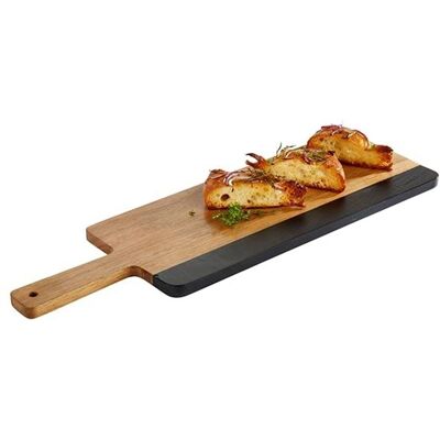 GGM Gastro (6 Stück) Servierbrett - ROCKWOOD - inkl. beschreibaren Naturschieferstreifen - 560x180mm GGM Gastro (6 Stück) Servierbrett - ROCKWOOD - inkl. beschreibaren Naturschieferstreifen - 560x180mm