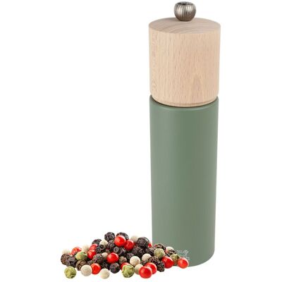 (6 stuks) PEUGEOT BOREAL - Pepermolen - Hout - Olijfgroen - Hoogte: 210mm (6 stuks) PEUGEOT BOREAL - Pepermolen - Hout - Olijfgroen - Hoogte: 210mm