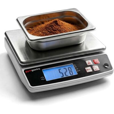 GGM Gastro Precisieweegschaal - 5kg/0,5g - RVS weegplateau 240x180mm zilver GGM Gastro Precisieweegschaal - 5kg/0,5g - RVS weegplateau 240x180mm zilver