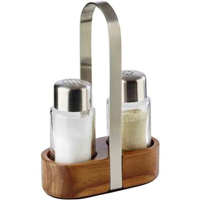 GGM Gastro (6 Stück) Menage - WOOD - Holzständer - inkl. 2 Salz- & Pfefferstreuer GGM Gastro (6 Stück) Menage - WOOD - Holzständer - inkl. 2 Salz- & Pfefferstreuer