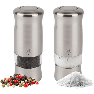 (6 stuks) PEUGEOT ZELI - Peper & zoutmolen - elektrisch - kunststof - hoogte: 140mm - met verlichting (6 stuks) PEUGEOT ZELI - Peper & zoutmolen - elektrisch - kunststof - hoogte: 140mm - met verlichting