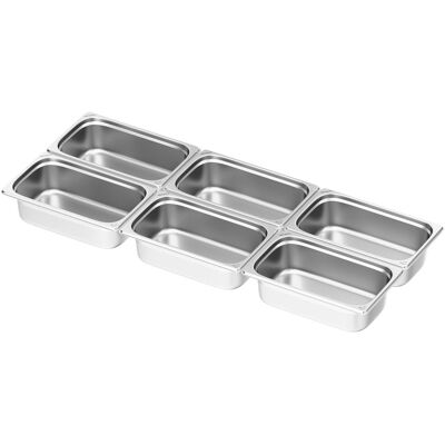 GGM Gastro (6 Stück) Edelstahl-Behälter GN 1/1 - Höhe: 150mm GGM Gastro (6 Stück) Edelstahl-Behälter GN 1/1 - Höhe: 150mm