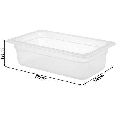 GGM Gastro (12 Stück) Polypropylen-Behälter GN 1/3 - Milchig - Höhe: 150mm Transparant GGM Gastro (12 Stück) Polypropylen-Behälter GN 1/3 - Milchig - Höhe: 150mm Transparant