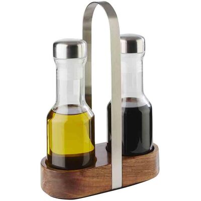 GGM Gastro (6 Stück) Menage - WOOD - Holzständer - inkl. 2 Essig- & Ölgläser GGM Gastro (6 Stück) Menage - WOOD - Holzständer - inkl. 2 Essig- & Ölgläser