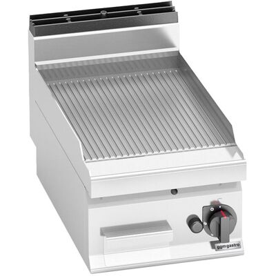 GGM Gastro Gasbakplaat - 6,9kW - Geribbeld - Bakoppervlak: 395x500mm zilver GGM Gastro Gasbakplaat - 6,9kW - Geribbeld - Bakoppervlak: 395x500mm zilver