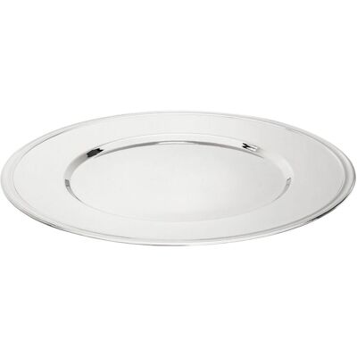 GGM Gastro (4 Stück) Edelstahl Servierplatte/ Platzteller - Ø 330mm - poliert Zilver GGM Gastro (4 Stück) Edelstahl Servierplatte/ Platzteller - Ø 330mm - poliert Zilver