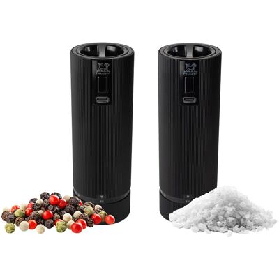 (6 stuks) PEUGEOT NIGHT Electric Line - u'select - peper & zoutmolen - elektrisch - zwart mat - hoogte: 150mm (6 stuks) PEUGEOT NIGHT Electric Line - u'select - peper & zoutmolen - elektrisch - zwart mat - hoogte: 150mm
