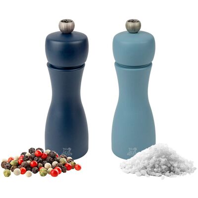 (6 stuks) PEUGEOT TAHITI LUFT - Zout & Peper Molen - Hout - Blauw - Hoogte: 150mm (6 stuks) PEUGEOT TAHITI LUFT - Zout & Peper Molen - Hout - Blauw - Hoogte: 150mm