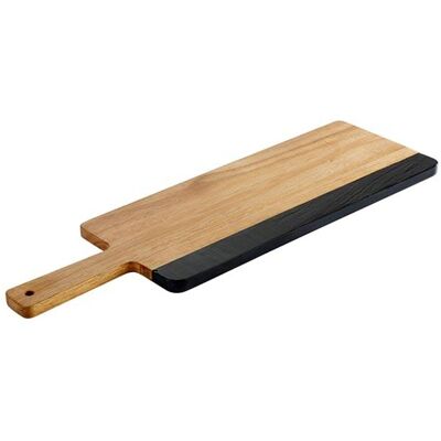 GGM Gastro (6 Stück) Servierbrett - ROCKWOOD - inkl. beschreibaren Naturschieferstreifen - 485x150mm GGM Gastro (6 Stück) Servierbrett - ROCKWOOD - inkl. beschreibaren Naturschieferstreifen - 485x150mm
