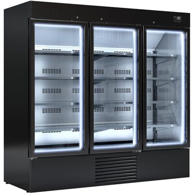 GGM Gastro Wandkühlregal - 2080mm - 2030 Liter - mit 3 Glastüren & 4 Ablagen Zwart GGM Gastro Wandkühlregal - 2080mm - 2030 Liter - mit 3 Glastüren & 4 Ablagen Zwart