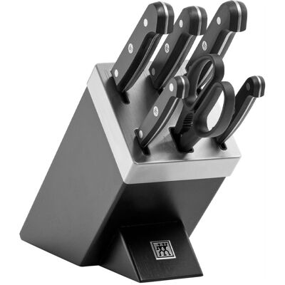 ZWILLING GOURMET SharpBlock - Zelfslijpend messenblok - 7 stuks - Zwart ZWILLING GOURMET SharpBlock - Zelfslijpend messenblok - 7 stuks - Zwart