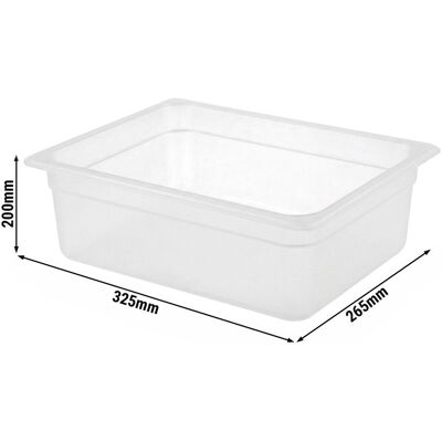 GGM Gastro (12 Stück) Polypropylen-Behälter GN 1/2 - Milchig - Höhe: 200mm Transparant GGM Gastro (12 Stück) Polypropylen-Behälter GN 1/2 - Milchig - Höhe: 200mm Transparant