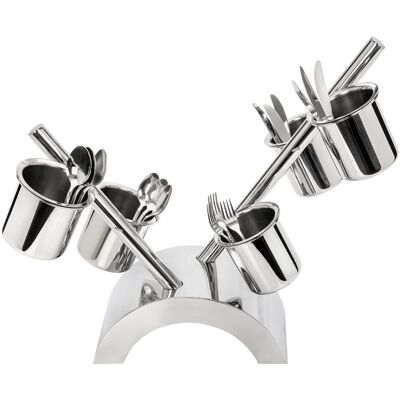 GGM Gastro Bestekbak - uitneembare bakken - incl. 5 RVS bakken - RVS - 360x200mm - hoogte: 590mm zilver GGM Gastro Bestekbak - uitneembare bakken - incl. 5 RVS bakken - RVS - 360x200mm - hoogte: 590mm zilver