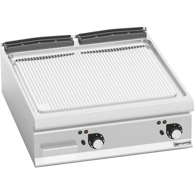 GGM Gastro Elektrische bakplaat - 13,2kW - Geribbeld zilver GGM Gastro Elektrische bakplaat - 13,2kW - Geribbeld zilver