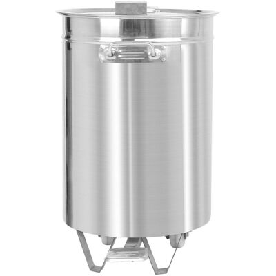 GGM Gastro Abfallbehälter mit Hubdeckel & Fusspedal - 50L - Edelstahl Zilver GGM Gastro Abfallbehälter mit Hubdeckel & Fusspedal - 50L - Edelstahl Zilver