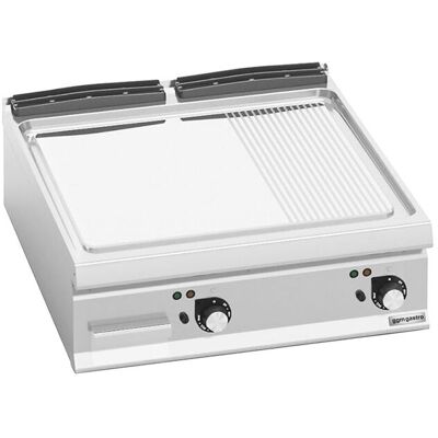 GGM Gastro Elektrische bakplaat - 13,2kW - Glad/geribbeld zilver GGM Gastro Elektrische bakplaat - 13,2kW - Glad/geribbeld zilver