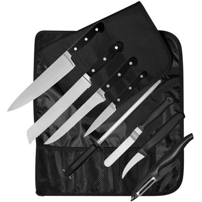 GGM Gastro Messenset - met roltas - RVS zilver GGM Gastro Messenset - met roltas - RVS zilver