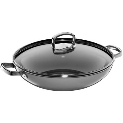 WMF Fusiontec Mineral Wok 36cm - Duurzaam, Glazen Deksel, Gemaakt in Duitsland WMF Fusiontec Mineral Wok 36cm - Duurzaam, Glazen Deksel, Gemaakt in Duitsland