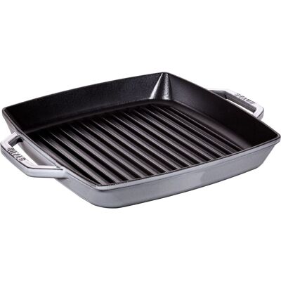 STAUB GRILL PANS - Grillpan - 280x280mm - Gietijzer - Grafietgrijs STAUB GRILL PANS - Grillpan - 280x280mm - Gietijzer - Grafietgrijs