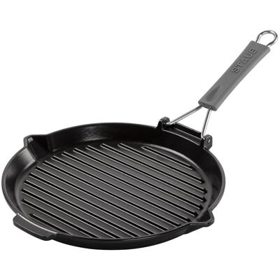 STAUB GRILL PANS - Grillpan met schenktuit - Ø 280mm - Gietijzer - Zwart STAUB GRILL PANS - Grillpan met schenktuit - Ø 280mm - Gietijzer - Zwart