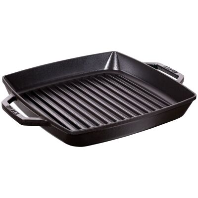 STAUB GRILL PANS - Grillpan - 280x280mm - Gietijzer - Zwart STAUB GRILL PANS - Grillpan - 280x280mm - Gietijzer - Zwart