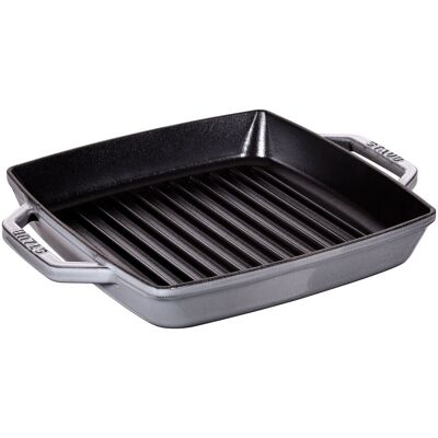 STAUB GRILL PANS - Grillpan - 230x230mm - Gietijzer - Grafietgrijs STAUB GRILL PANS - Grillpan - 230x230mm - Gietijzer - Grafietgrijs