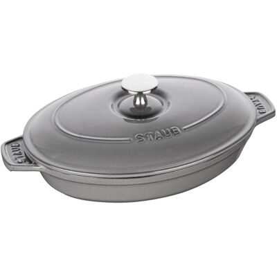 STAUB SPECIALITIES - Bakvorm met deksel - ovaal - 230mm - Gietijzer - Grafietgrijs STAUB SPECIALITIES - Bakvorm met deksel - ovaal - 230mm - Gietijzer - Grafietgrijs