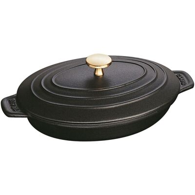 STAUB SPECIALITIES - Bakvorm met deksel - ovaal - 230mm - Gietijzer - Zwart STAUB SPECIALITIES - Bakvorm met deksel - ovaal - 230mm - Gietijzer - Zwart