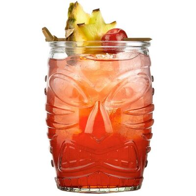 Libbey Tiki Glas Set van 12 - Geïnspireerd door Polynesisch kunst Libbey Tiki Glas Set van 12 - Geïnspireerd door Polynesisch kunst
