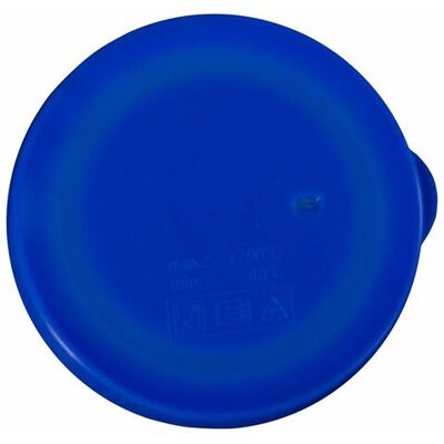 (100 stuks) THERMO FUTURE BOX Siliconen deksel voor bijgerechtbakje - 300ml - Rond - Blauw (100 stuks) THERMO FUTURE BOX Siliconen deksel voor bijgerechtbakje - 300ml - Rond - Blauw