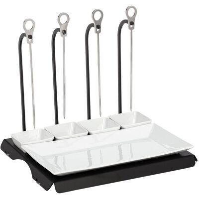 GGM Gastro Spießaufhänger - Schwarz - inkl. 4 Spießen Zwart / Wit GGM Gastro Spießaufhänger - Schwarz - inkl. 4 Spießen Zwart / Wit