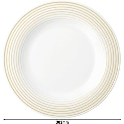 (6 stuks) SELTMANN WEIDEN Bord - plat - Ø 300mm - Zandbeige Wit / Geel (6 stuks) SELTMANN WEIDEN Bord - plat - Ø 300mm - Zandbeige Wit / Geel
