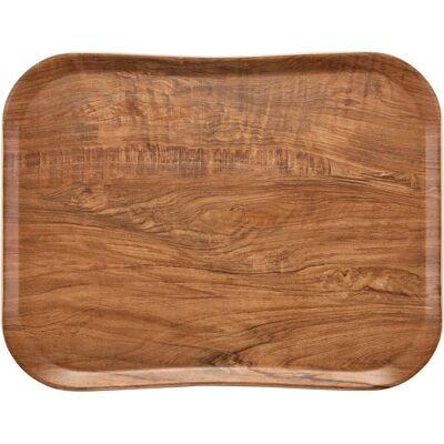 (12 stuks) CAMBRO CENTURY™ - Glasvezel dienblad - rechthoekig - 430x330mm - Olijfbruin houtlook - Glad (12 stuks) CAMBRO CENTURY™ - Glasvezel dienblad - rechthoekig - 430x330mm - Olijfbruin houtlook - Glad