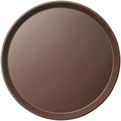 (6 stuks) CAMBRO CAMTREAD® - Glasvezel dienblad - rond - ø 450mm - hoog profiel - Bruin (6 stuks) CAMBRO CAMTREAD® - Glasvezel dienblad - rond - ø 450mm - hoog profiel - Bruin