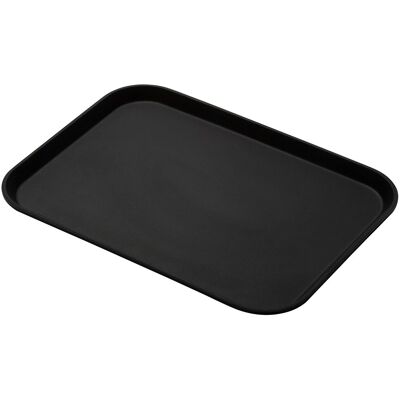 (12 stuks) CAMBRO CAMTREAD® - Glasvezel dienblad - rechthoekig - 350x270mm - hoog profiel - Zwart (12 stuks) CAMBRO CAMTREAD® - Glasvezel dienblad - rechthoekig - 350x270mm - hoog profiel - Zwart