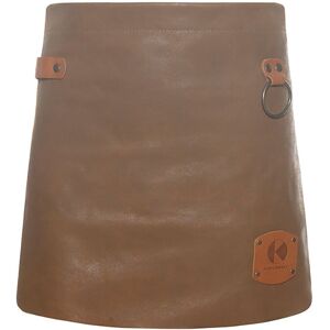 (6 Stuks) KARLOWSKY Schort met Leren Voorbinder - Caramel Bruin (6 Stuks) KARLOWSKY Schort met Leren Voorbinder - Caramel Bruin