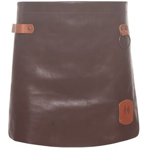 (6 Stuks) KARLOWSKY Schort met Leren Voorbinder - Mokka Bruin (6 Stuks) KARLOWSKY Schort met Leren Voorbinder - Mokka Bruin