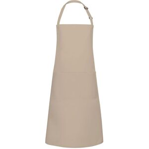 (6 stuks) KARLOWSKY Schort met zak Basic - Zand Beige (6 stuks) KARLOWSKY Schort met zak Basic - Zand Beige