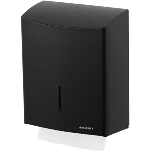 AIR-WOLF Papieren handdoekdispenser - voor 600 handdoeken - RVS - Zwart Zwart AIR-WOLF Papieren handdoekdispenser - voor 600 handdoeken - RVS - Zwart Zwart