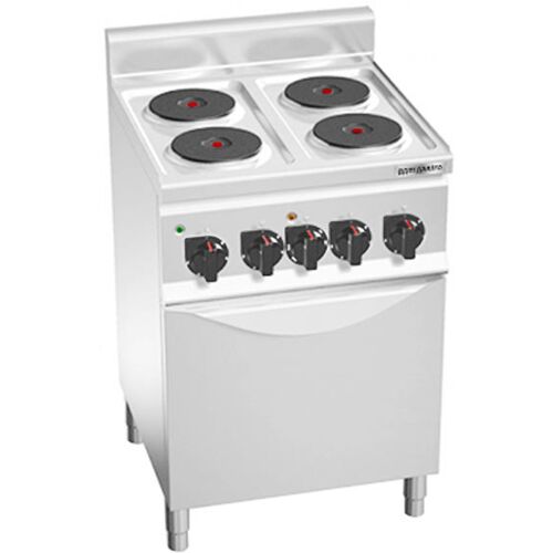 GGM Gastro Elektrische kookplaat - 8 kW - 4x platen Rond - Zilver