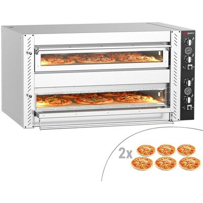 GGM Gastro Elektro Pizzaofen - 6+6x 30cm (Breit) - Manuell GGM Gastro Elektro Pizzaofen - 6+6x 30cm (Breit) - Manuell