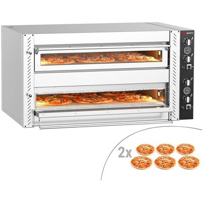 GGM Gastro Elektro Pizzaofen - (Vollschamott) - 6+6x 30cm - Manuell GGM Gastro Elektro Pizzaofen - (Vollschamott) - 6+6x 30cm - Manuell